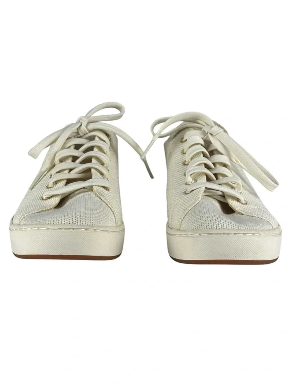 LL BEAN PAPERWHITE ECO BAY RECYCLED SOFT KNIT LACE UP SNEAKER TENNIS SHOES